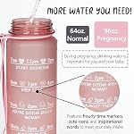 Pregnancy Water Bottle Tracker(Black), 1st Trimester Must Haves Gift for First Time Moms, with 2 Different Weekly Stickers, Early Essentials Gifts for Pregnant Women, Maternity, BPA Free