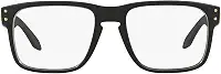 Armação masculina Ox8156 Holbrook Rx quadrada para óculos de grau, Lente de demonstração/ícone, ouro preto acetinado, 56 mm