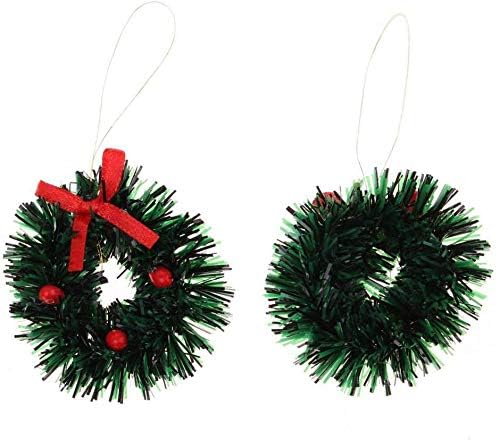 12pcs Funny Mini Christmas Wreaths for 1/12 Dollhouse Christmas Crafts Door Décor - Image 3