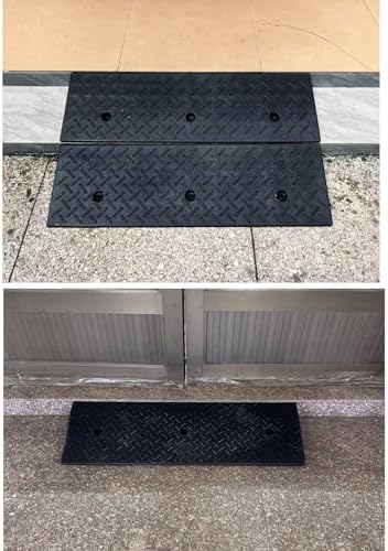 Anti-Slip Rubber Curb Mats, Durable Door Sill & Car Step Mats for Home Use, Non-Slip Floor Protection, Heavy-Duty Plastic, Ideal for Stairs & Entryways.