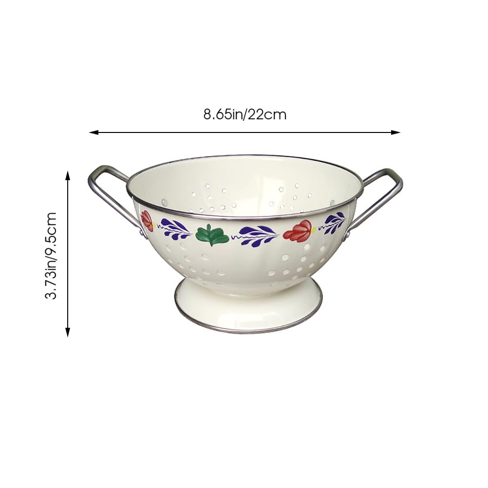 Draining Base Washing Plate Creative Rice Drain Strainer Resting European-style Use Multi-function Pasta Dish Colanders Decorative for Tray Bowl Double Net Metal Hole Colander