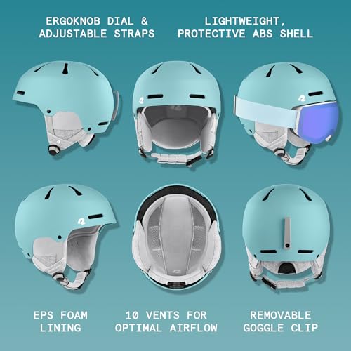 image for Retrospec Comstock Ski Helmet - Snowboard Helmet for Adults & Youth - 