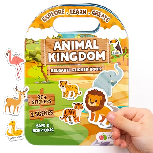 Reusable Sticker Books for Toddlers 1-3 Years - Travel Activity Book
