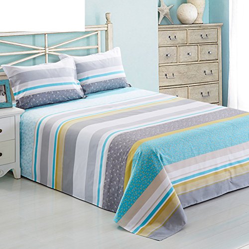 Toile de lin coton sergé pièce unique drap simple double 200x230 - 2