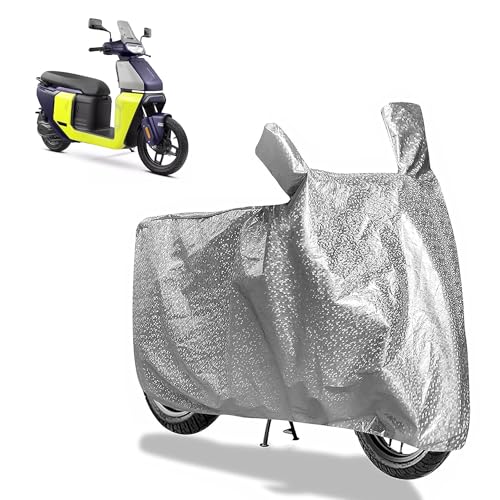 Image of Sulfar Bike Cover for TVS Orbiter (EV) | Waterproof, Dustproof & UV Protected | All Weather Two Wheeler Cover (Silver) New 2026 Variants