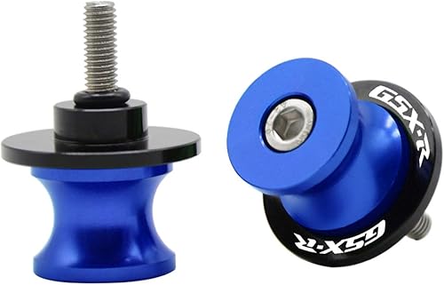 M8 motocicleta CNC brazo oscilante deslizadores carretes soporte tornillo para GSXR 125 250 300 600 750 1000 azul