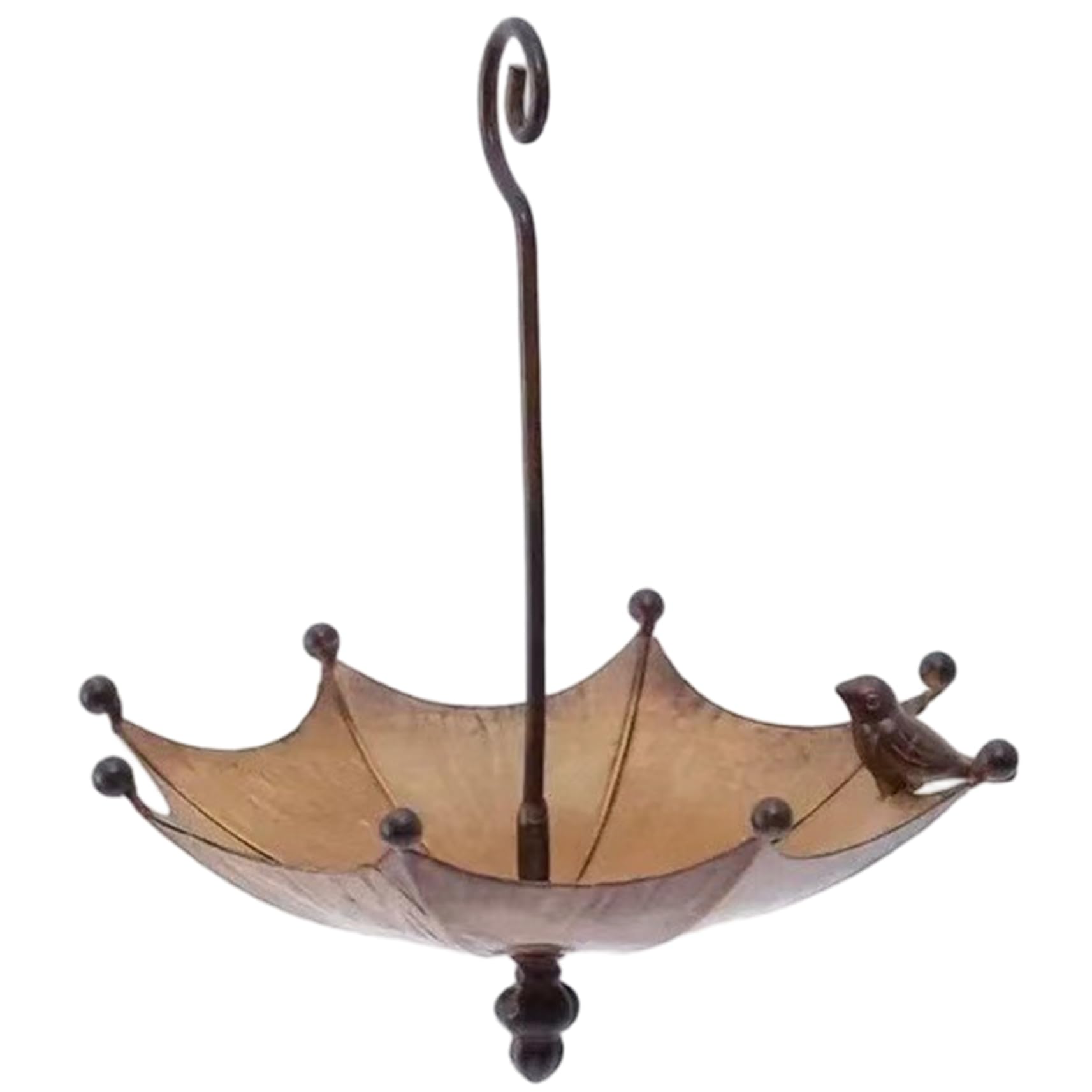 Bain d'oiseaux en forme de parapluie pour animer votre patio et observer la nature au jardin