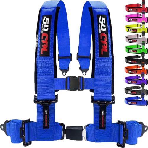 1pc 4 Point Harness for Bucket Seat, Push Release, 10 Color Options, Racing Harness, Race Car, Off Road, UTV, RZR