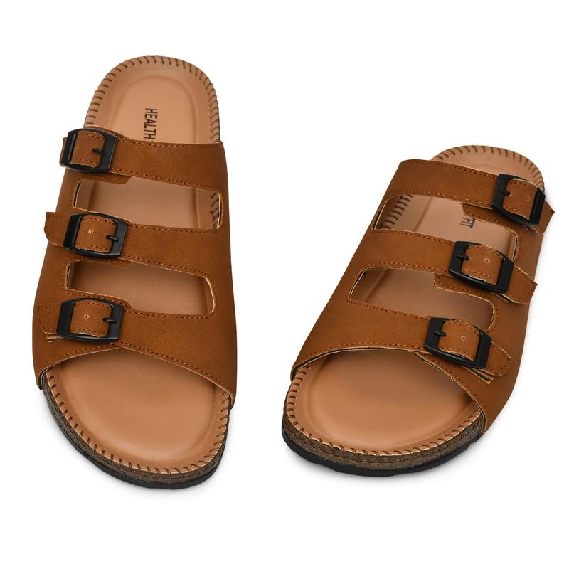 Image of HEALTH FIT Comfortable & LightWeight | Fashionable & Everyday Stylish & Durable Design Slip-on Style Flip Flops for Gents 3075