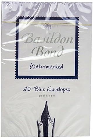 Basildon Bond Blue Envelopes - Watermarked - Pack of 20 - Size 5.6 X 3.7