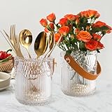 gloriousliving Utensil Holder, Kitchen Utensils organizer for Countertop,Forks Spoon and Chopsticks Cooking utensils holders, Vintage Kitchen Decor for House Warming Gift ( Acrylic CH-01)