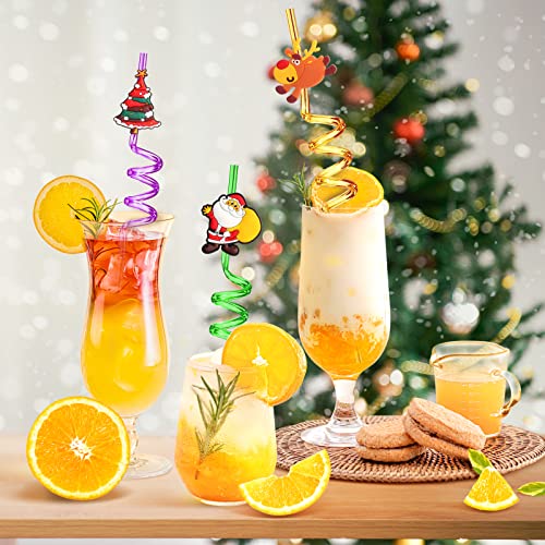 48 pitillos reutilizables tema navideño miniatura 2