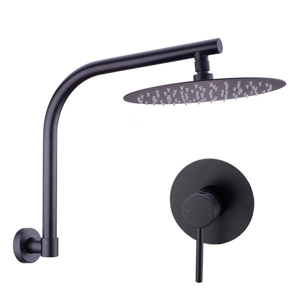 Robinet de douche col de cygne noir en acier inoxydable durable DASHADAO