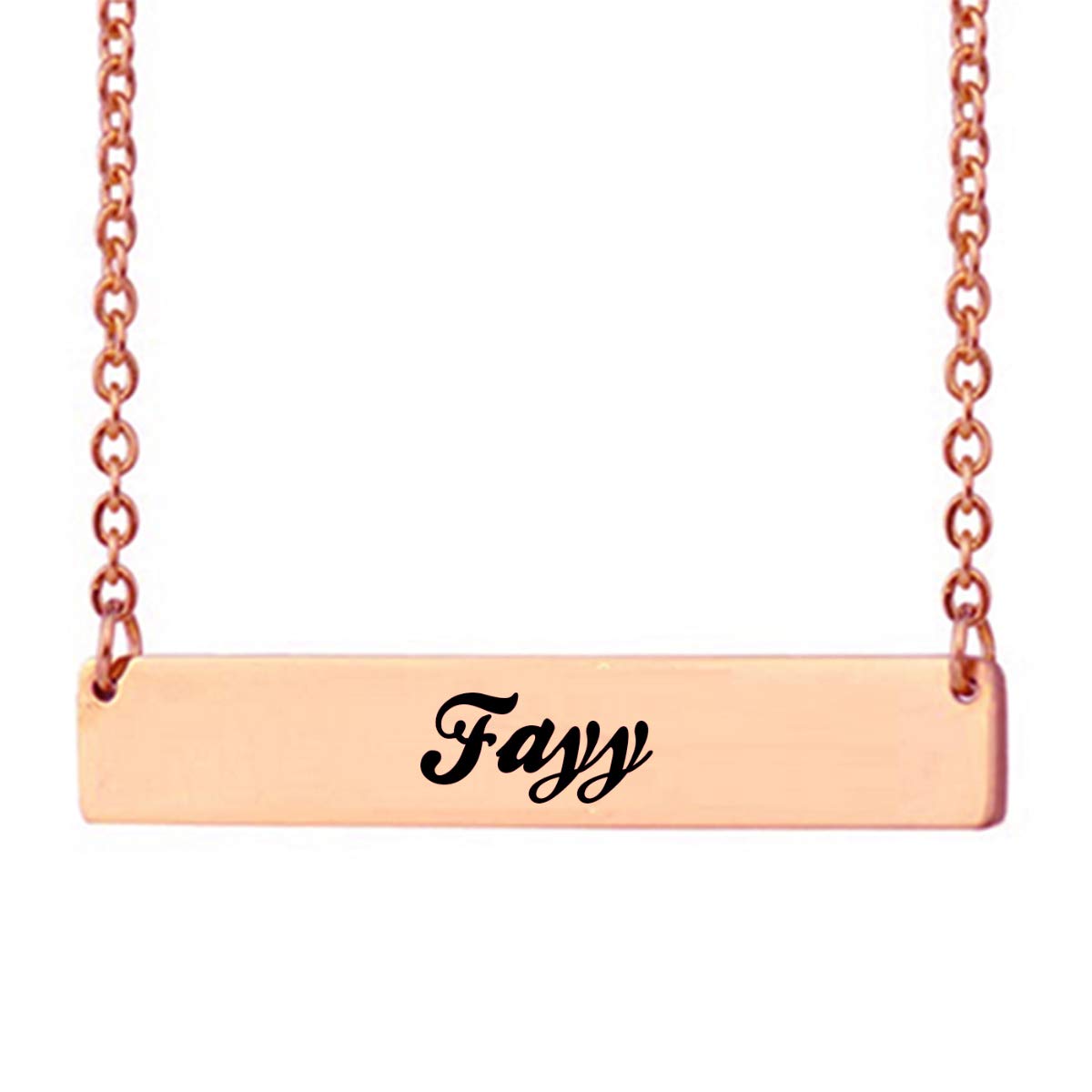 Engraved Bar Necklace Personalized Name Necklace Nameplate Necklace