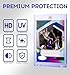 Basthalan 50ct Magnetic Card Holder, 35pt Single Touch, U-V Protectors Hard Plastic for Trading Cards, Magnet Case, Sports, Game, Football, Baseball