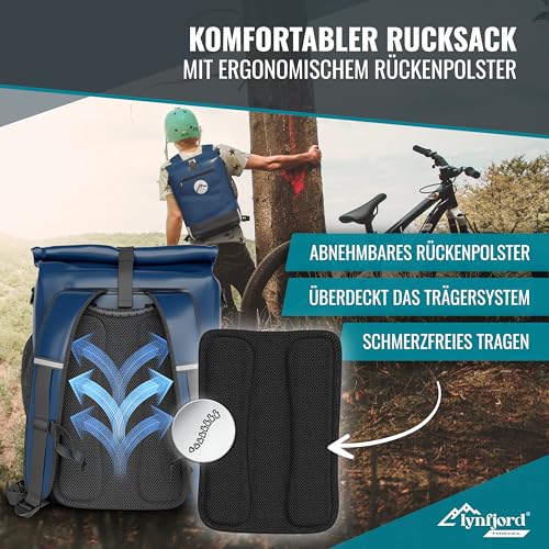 Lynfjord Travel Trek 25 Fahrradtasche 3in1 - optimierte Gepäckträgertasche, Rucksack… – Ansicht 5