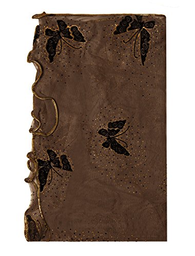 uxcell Women Sheer Chiffon Ruffled Shiny Butterfly Semi Sheer Rectangular Scarf Shawl Wrap Sun Protection2