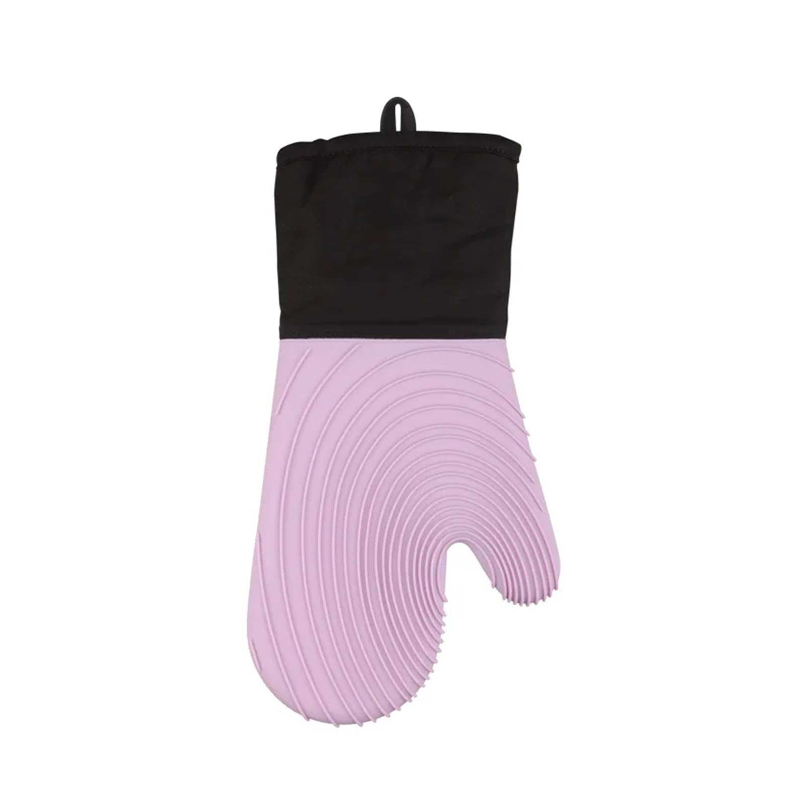 Oven Gloves Silicone Insulated Gloves Microwave Anti-scald Kitchen High Temperature Resistant Thickened Baking(Pink)