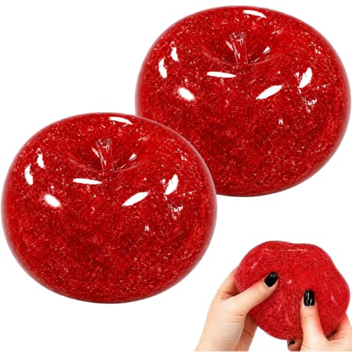 NASSMOSSE 2pcs Squish Toys Stress Balls Squeeze Red