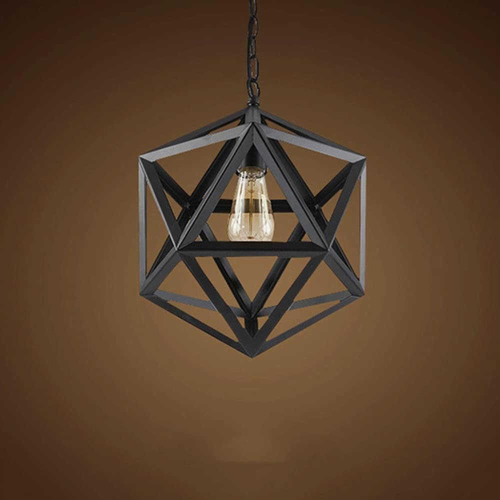 Suspension en métal noir de style industriel avec hauteur de câble ajustable