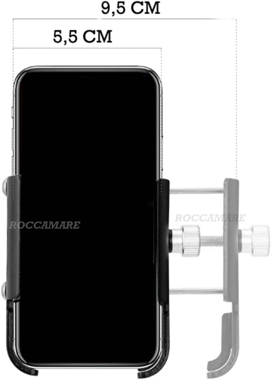 Suporte Celular Moto e Bicicleta Bike Universal Em Alumínio Rotação 360° - ROCCAMARE.