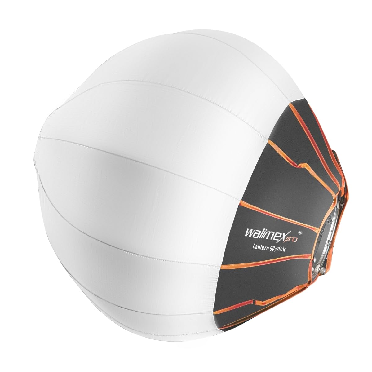 Walimex pro 360° Ambient Light Softbox 50cm – Diffusorball, Softbox, Lichtformer, 50 cm Ø, faltbar, Speedring, Aufsteckblitz, Speedlite, Studioblitz, Omnidirektional, 22462