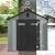 Shaical 6 x 6 FT Outdoor Storage Shed Heavy-Duty Waterproof Resin Garden Shed with Lockable Door, Windows & Vents, Outside Plastic Tool Sheds for Patio Furniture, Lawn Mower, Bike
