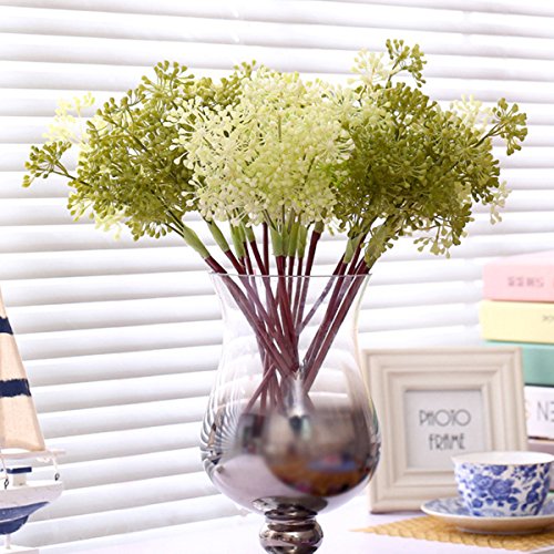 WINOMO – Conjunto de flores artificiais para decoração de jardim (roxo claro)