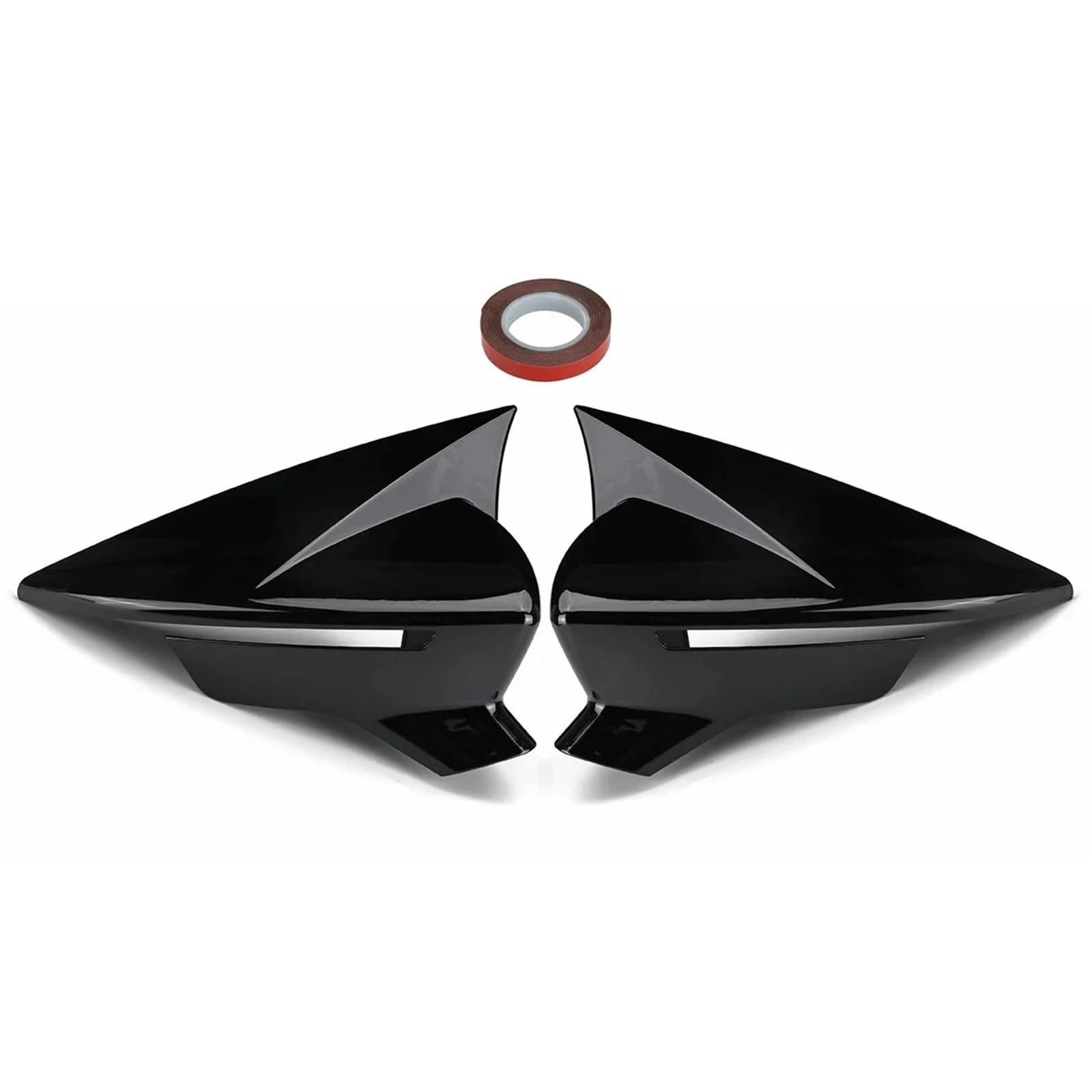 zamiennik do lusterka bocznego Osłony lusterek bocznych w kolorze czarnym błyszczącym z włókna węglowego pasujące do Seata Leona MK3 MK3.5 5F ST FR Cupra 2013-2019.(Glossy Black)