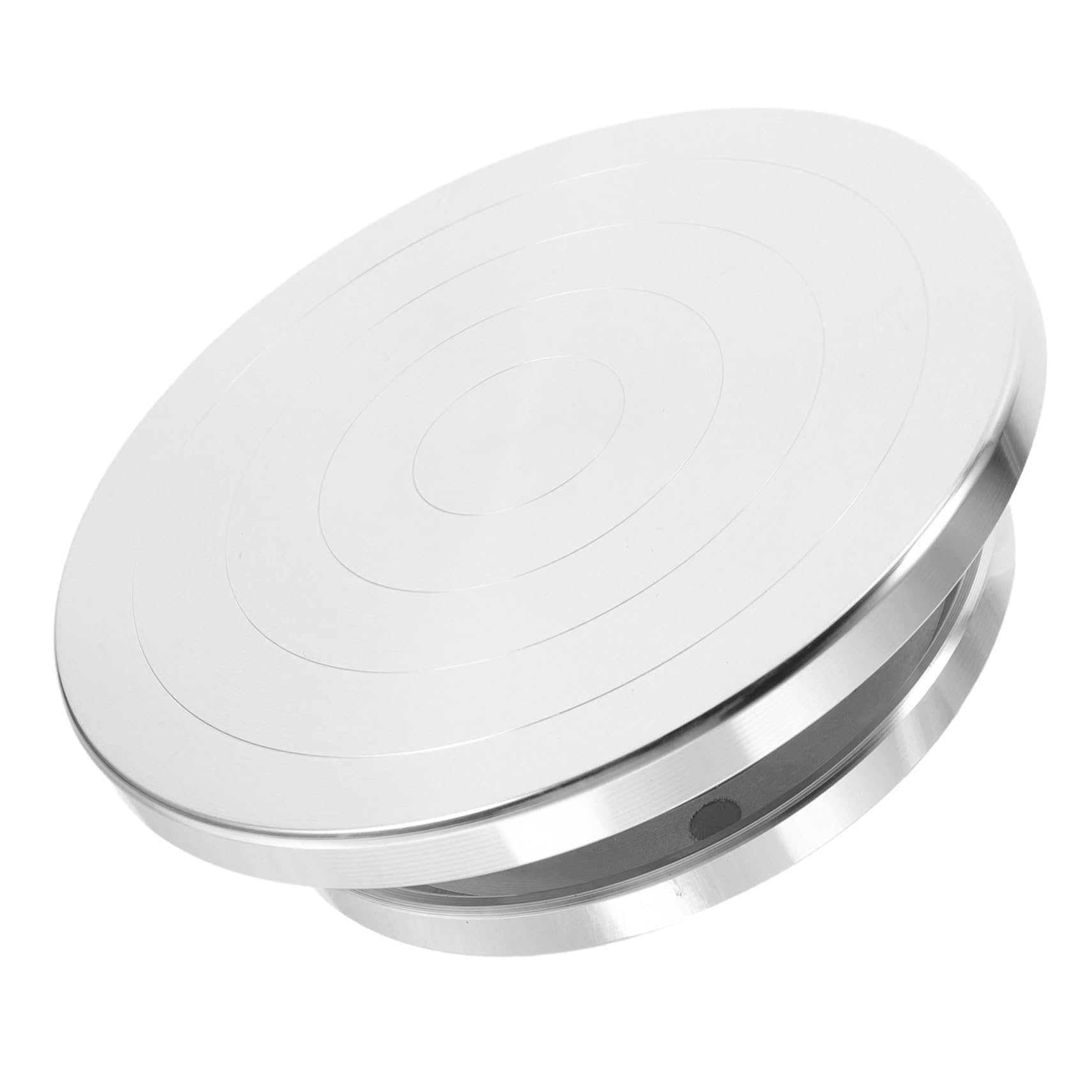 Plato Giratorio de Arcilla de Aluminio de Base Rotatoria Estable con Rodamiento y Anillo Antideslizante Doble Cara para Escultura y Cerámica Manual