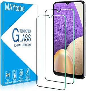 MAYtobe [2-Pack] Designed for Samsung Galaxy A32 5G Screen Protector Tempered Glass, 9H Hardness, Case Friendly, Bubble Free, Anti Scratch, Easy To Install