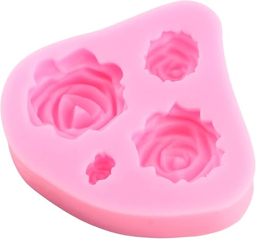 Miniatura 8 de MIYAHOUSE Molde de fondant de flores de rosas, moldes de silicona, moldes de hojas de rosa para decoración de pasteles, decoración de cupcakes,
