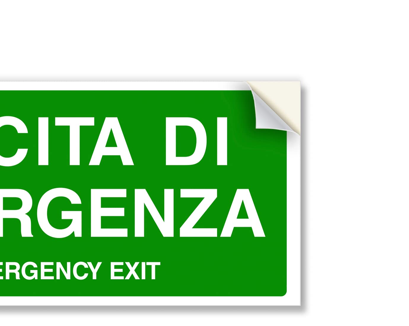V1117 – 5 Adesivi Uscita Antincendio 300x100 Mm – Trasparenti, Impermeabili, Autoadesivi Per Sicurezza