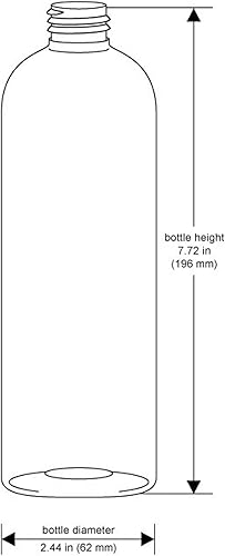 Miniatura 6 de Premium Essential Oil Botellas redondas Cosmo de 16 onzas, de plástico PET, vacías, rellenables, sin BPA, con tapas superiores negras (paquete de