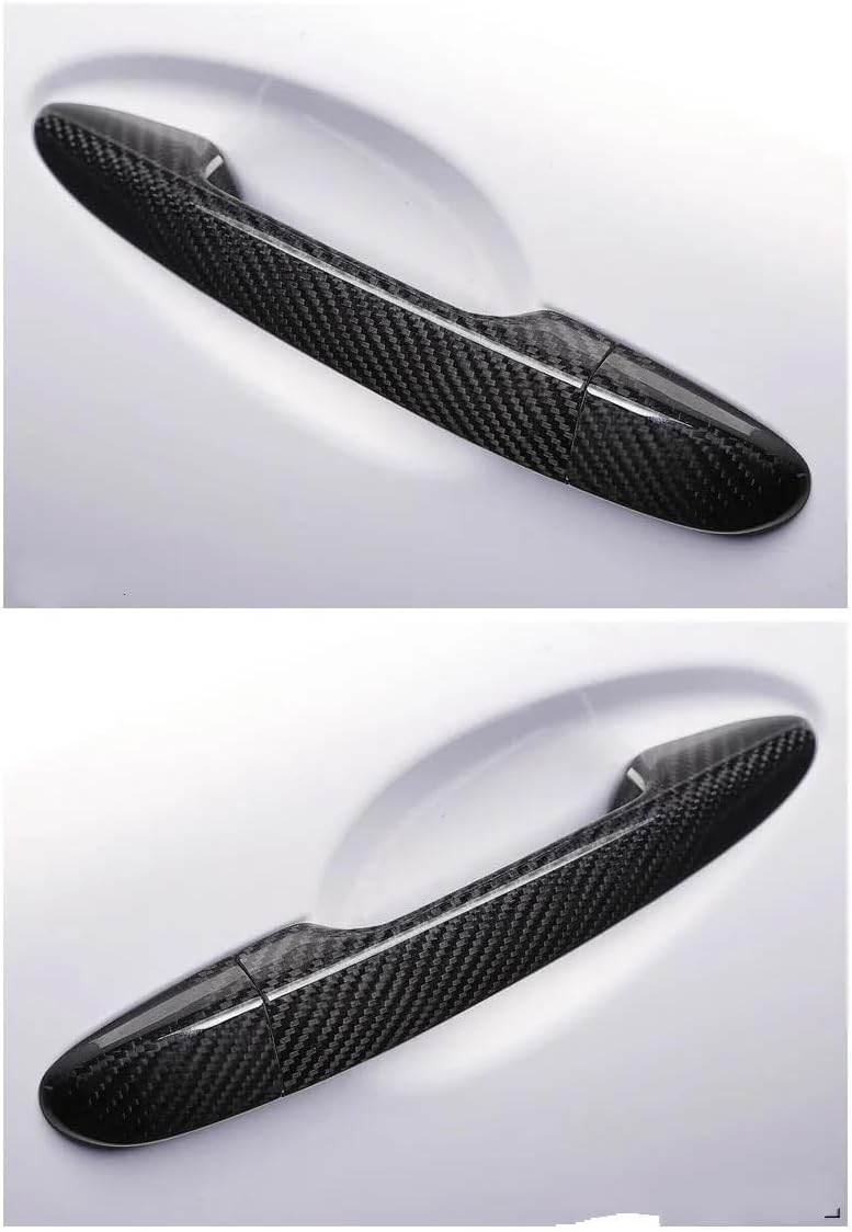 Exterior ABS Molding Protector Trim for Mazda CX8 2017-2023 8Pcs Carbon Fiber Chrome Car Door Handle Frame Panel Cover Trim ABS Sticker Styling Decor(RHD/Carbon Fiber)