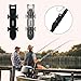 EPIPHQNY Fishing Rod Hook Holder,Magnetic Fishing Hook Keeper with 2 Sizes Rubber Rings Black Fishing Lure Baits Holder Fishing Hook Keeper Fishing Accessories