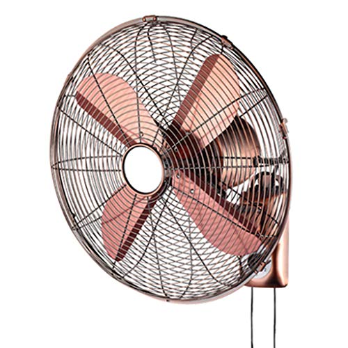 HYUIO Electric fan All copper retro wall-mounted, household remote control oscillating industrial commercial fan, 14/16/18in (Machinery 14in)