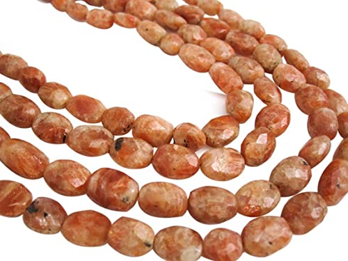 Pierre de soleil LKBEADS | Perles ovales facettées 9x14mm pour création de bijoux de luxe