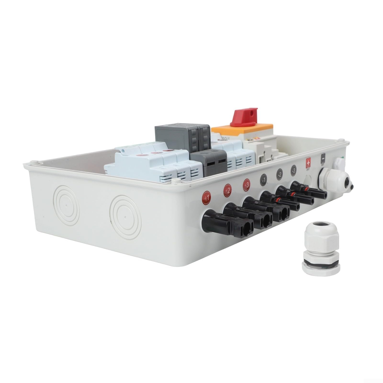 Solar PV Combiner Box 3 String 1000V 3 In 1 Out with Over Load Protection, DC Fuse, 4P DC MCB and Isolating Switch for Efficient Solar Power Systems