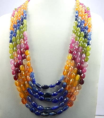 Perles multi saphir naturel pour créer vos colliers d'été bohèmes chic en pierres facettées