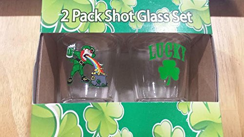 2 Piece St Patty's Shot Glass Set