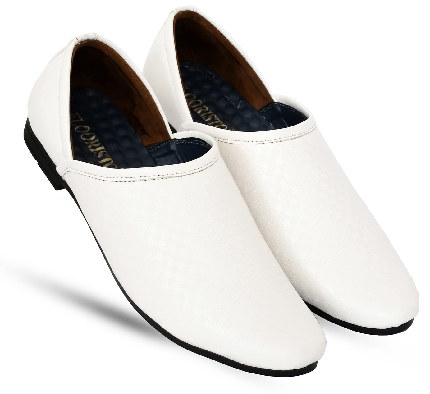 flooristo Ethnic Lightweight Mojaris Juttis Loafer Shoes for Men-picture-14