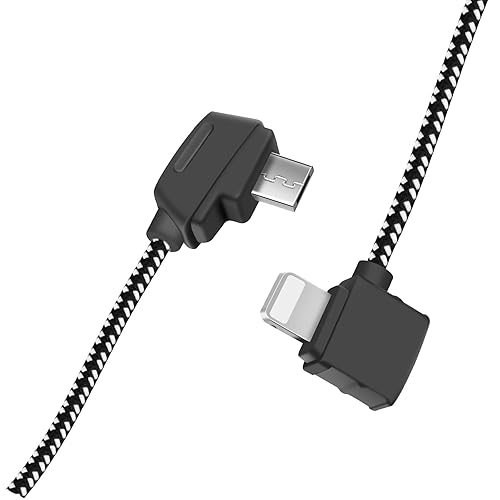 Cable de control remoto Micro-AB a iOS de 8.15 pulgadas para DJI Mavic Mini/SE/Air/Pro Platinum, Mavic 2 Pro Zoom, cable de datos de teléfono RC