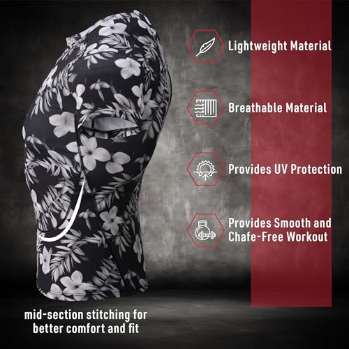 Tropical Compression Shirt for Men Short Sleeve - Swim Shirt, Rash Guard, Gym Undershirt3