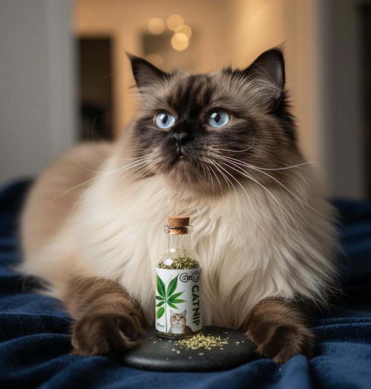 Gigo Premium Kashmiri Catnip β Strongest Nepeta Cataria in India, 100% Natural Mood Booster in Glass Bottle, Stimulates Play & Reduces Stress (50ml) 1