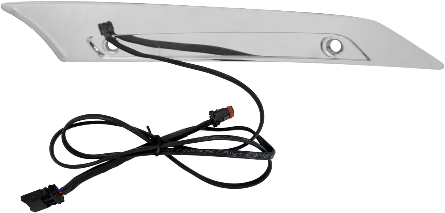 Windshield Trim Lights with LED Running and Turn Signal Lights Fit for Harley Road Glide FLTRXS FLTRK FLTRX 2015-2023 (Chrome Housing Grayish Lens)