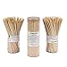 TONGYE [200 PCS] 6 inch Bamboo Skewers, Premium Wooden Skewers Without Splinters, Skewers for Grilling, BBQ, Appetizer, Fruit Kabobs, Chocolate Fountain, Cocktail Toothpicks, and Food Skewer Sticks.