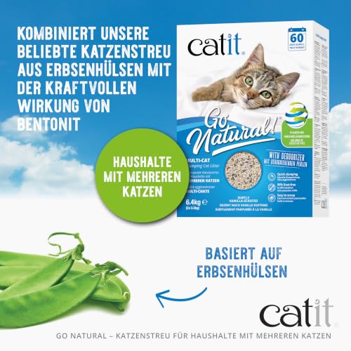 Catit Go Natural Katzenstreu mit Bentonit | für Mehrkatzenhaushalte | 6,4kg – Ansicht 2