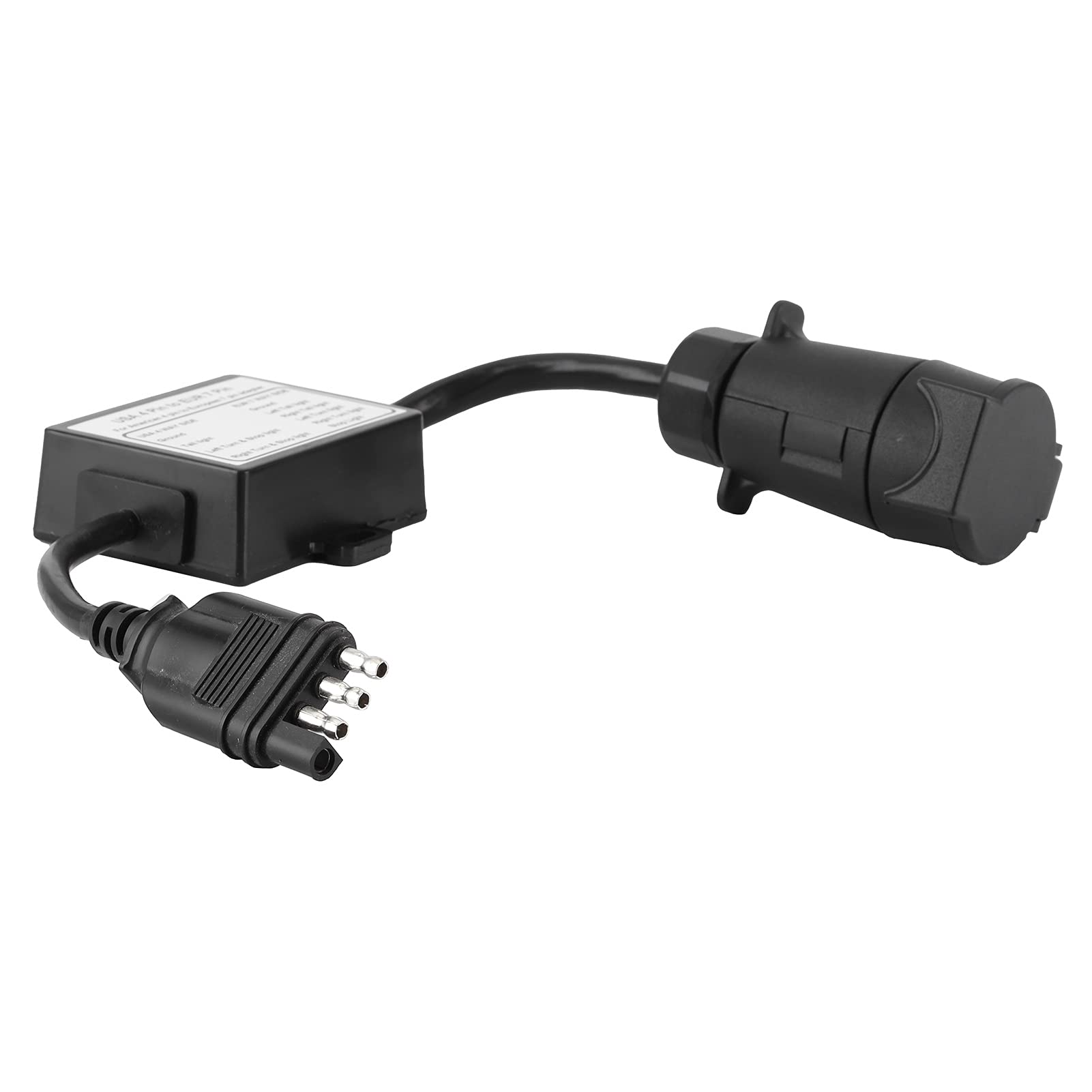 Adaptador de Cabo de Remolque, Piezas de Cabrestante de Remolque, Convertidor de Luz de Conector de Remolque EE. UU. Adaptador de 4 Pines a EUR 7 Pines Separación de Señal de