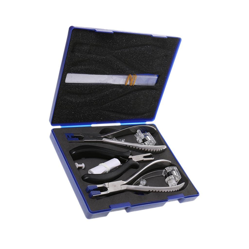 Pince de réparation de lunettes sans cadre, pince à lunettes, accessoires pour lunettes - Bleu